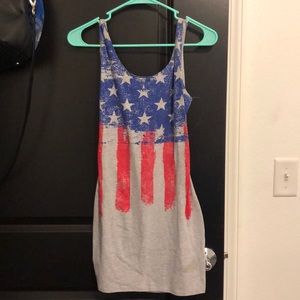 American flag dress with open back